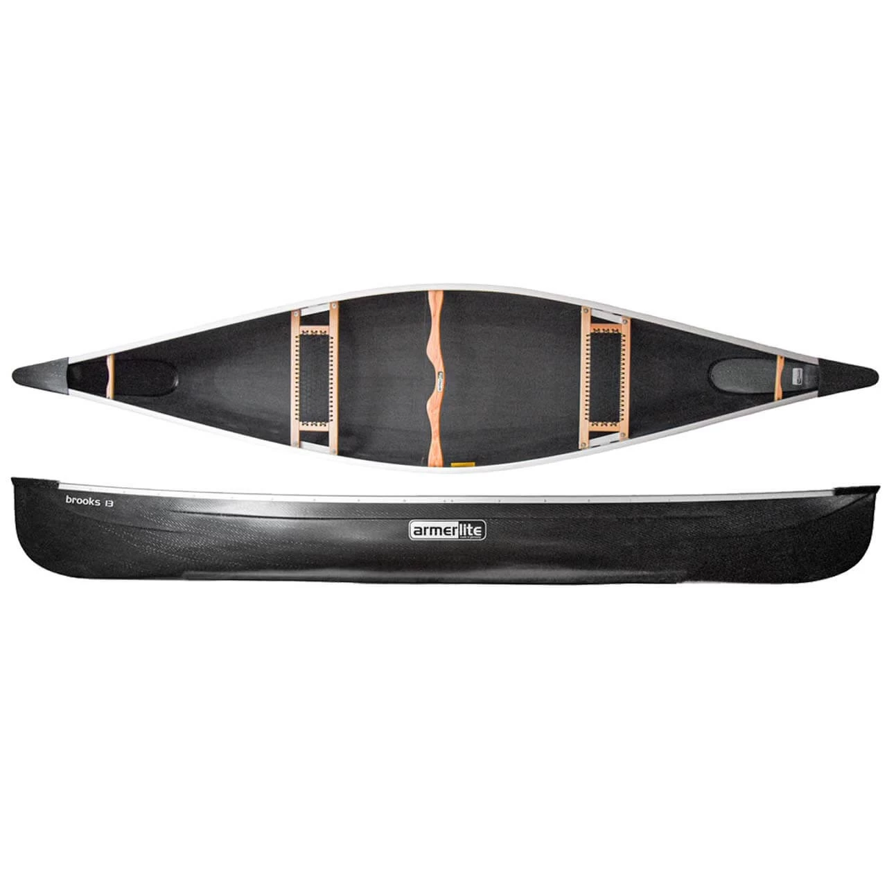 Armerlite Brooks 13 Kanadier Armerlite Brooks 13 Kanadier -Werner Paddles Geschaft Armerlite Canoe Brooks 13 Kanadier alusuellrand 2 schnursitze schwarz side