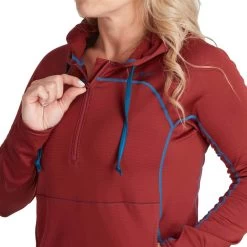 NRS Lightweight Damenhoody -Werner Paddles Geschaft NRS Lightweight Hoody Damen 10121 05 Vino Model Zipper 23751 1280x1280 1280x1280